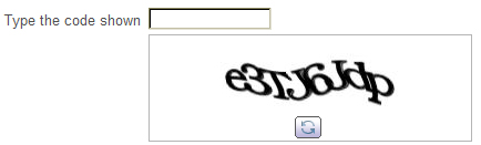 Yahoo!が使用していた文字ベースのCAPTCHA認証。 Image courtesy of JimThatcher.com.