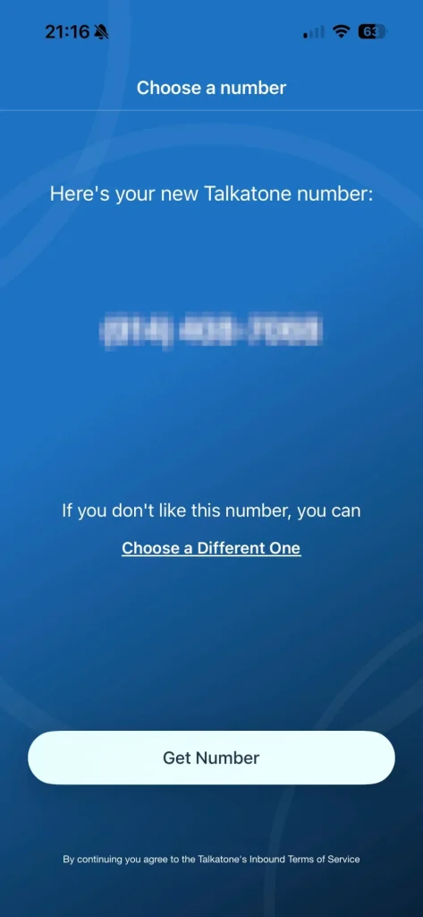 Talkatoneで使用するアメリカの電話番号